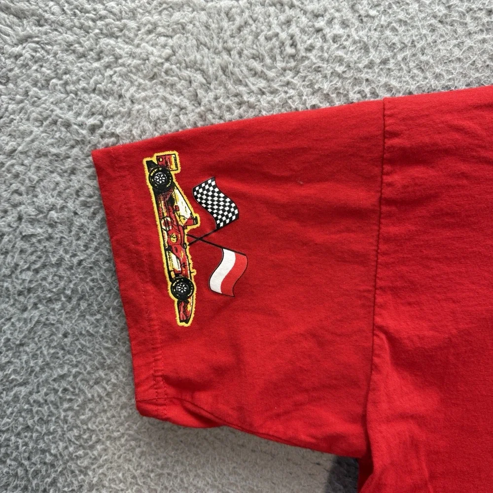 B&C Shirt Adult Large Red Principaute De Monaco F1 Grand Prix Formula One Racing
